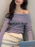 Mojoyce 2023 Autumn French Elegant Blouse Office Lady Causal Long Sleeve Women Evening Party Y2K Knitted Sweater Korean Fashion Chic