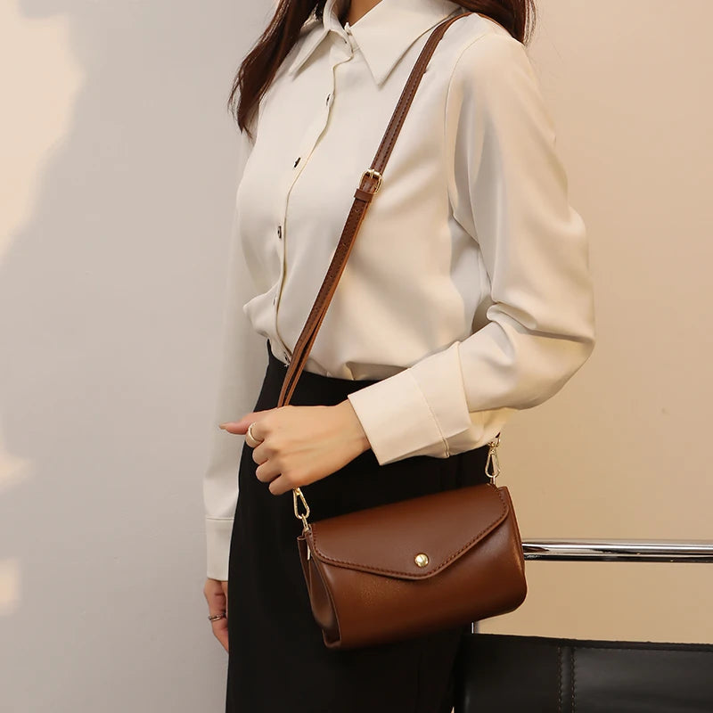 MOJOYCE-Summer Bags Women Crossbody Bag Shoulder Bags  New Luxur High Quality Leather Small Makeup Vintage Messenger Party Clutch Korean Handbag