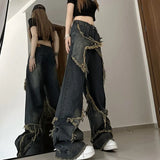 Mojoyce Vintage Jeans Woman High Waist Denim Women's Jeans 2023 Trend Newjeans Korean Fashion Female Clothing Streetwear Y2k Pants Baggy