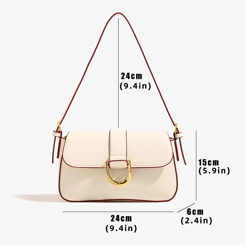 MOJOYCE-Summer Bags Shoulder Bag For Women With Crossbody Strap High Quality Pu Leather Fashion Luxury Designer Female Ladies Handbag  New Trend