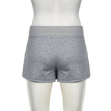 MOJOYCE-Sporty Activewear Casual Bandage Shorts Slim Basic Solid Low-Waisted Shorts Women 2024 Summer Fashion Streetwear Ladies
