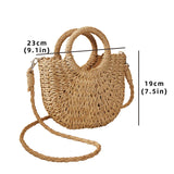 MOJOYCE-Summer Bags Crossbody Bag For Women Straw Woven Beach  Summer Braided With Shoulder Strap Small Fashion Party Female Cosmetic Handbag