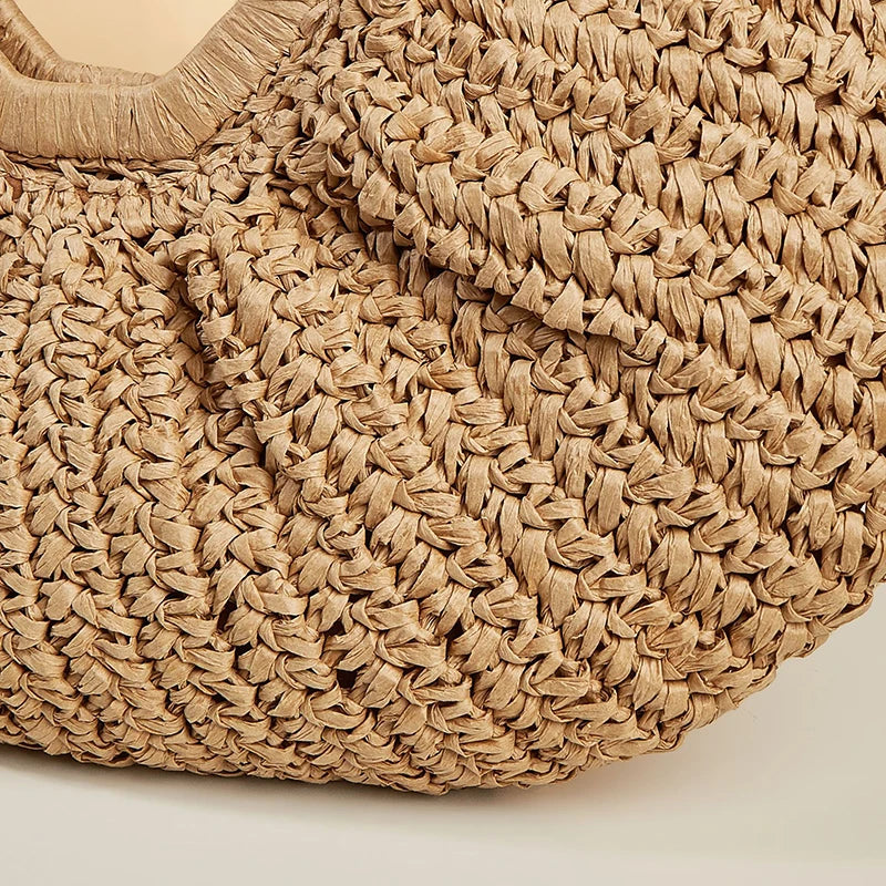 MOJOYCE-Summer Bags Women Handbag For Summer Beach Bag Straw Woven  New Trend Braided Large Fashion Party Shopping Female Ladies Big Soft Bags