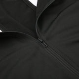 MOJOYCE Fashion Street Women Backless Jumpsuit Fitness Sporty Black Sleeveless Zipper Playsuit Summer Basic Overalls Casual