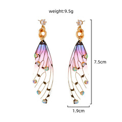 Mojoyce- Resin Butterfly Wing Earrings