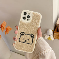 Mojoyce- Embroidered Bear Phone Case