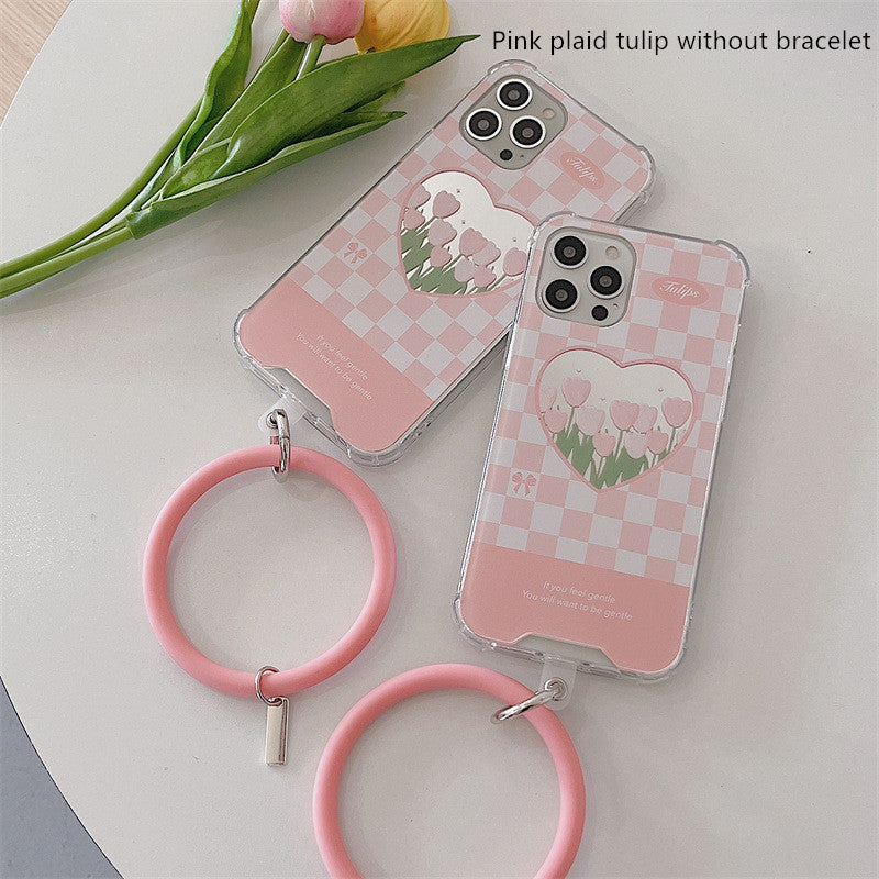 Mojoyce- Mirror Flower Bracelet Phone Case