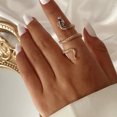 Mojoyce- Retro Snake Shape Rings