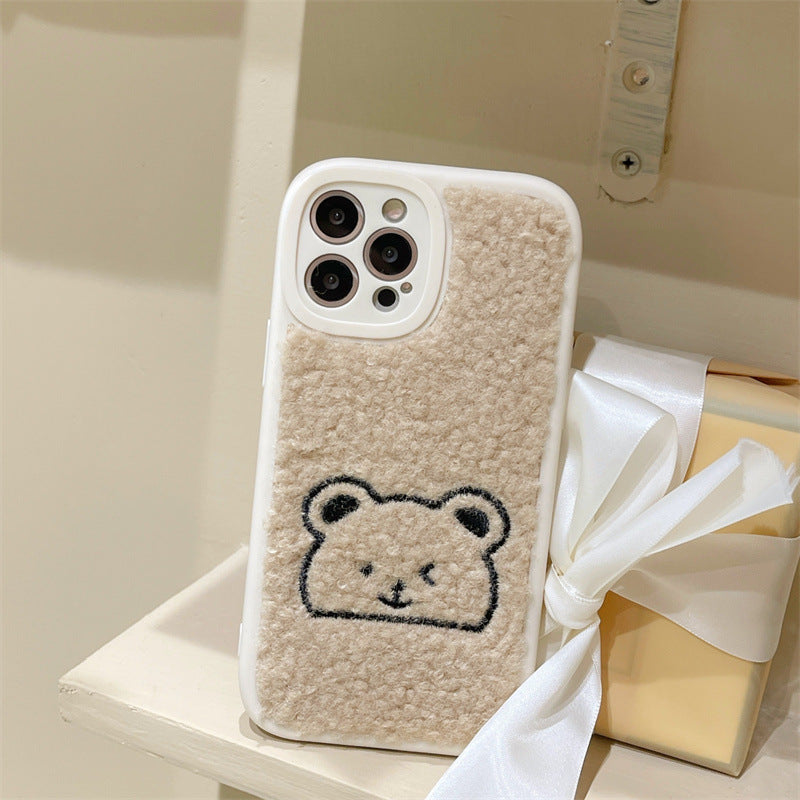 Mojoyce- Embroidered Bear Phone Case