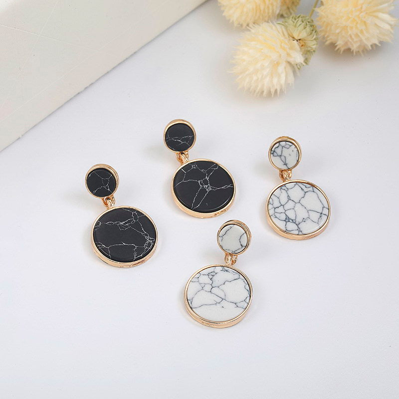 Mojoyce- Marble Geometric Earrings