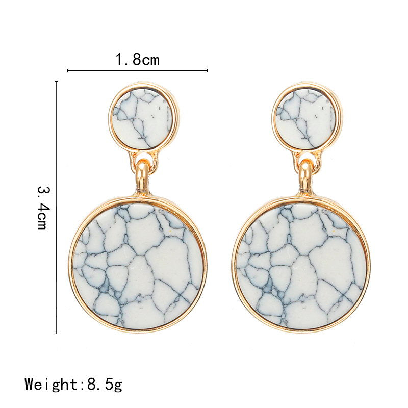 Mojoyce- Marble Geometric Earrings