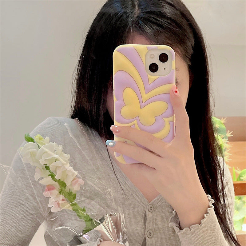 Mojoyce- Summer Cream Butterfly Phone Case