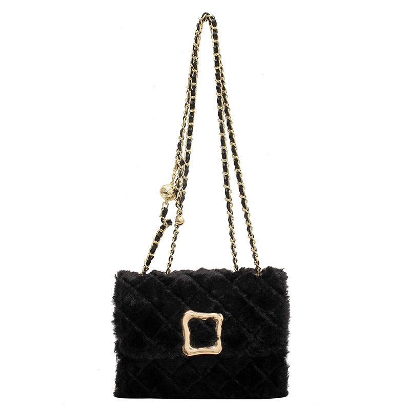 MOJOYCE-Small Fur Square Bag