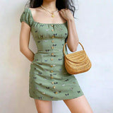 MOJOYCE-Women Summer Sexy y2k Fairy Dress Casual Loose Dress Aesthetic Butterflies Print Mini Dress