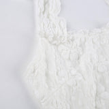 MOJOYCE-Women Summer Sexy y2k Fairy Dress Casual Loose Dress White Floral Lace Halter Maxi Dress