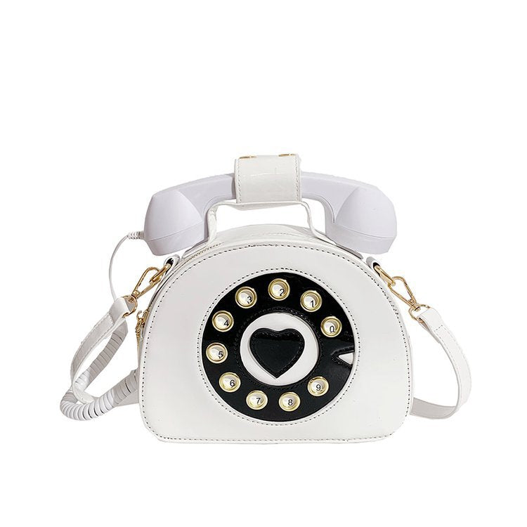 MOJOYCE-Telephone Shaped PU Leather Shoulder Bag