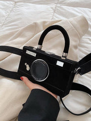 Mojoyce-Urban Camera Shape PU Handbag