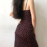 Mojoyce-Sexy Slim Retro Floral Slip Long Dress
