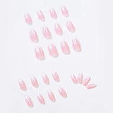 Mojoyce-Pink Flame Short Ballet Press On Nails
