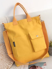 Mojoyce-3 Colors With-pockets Canvas Handbag