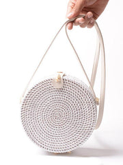 Mojoyce-Rattan Bohemia Round Little Bag