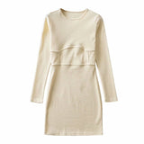 MOJOYCE-Women Summer Sexy y2k Fairy Dress Casual Loose Dress Round Neck Knitted Dress