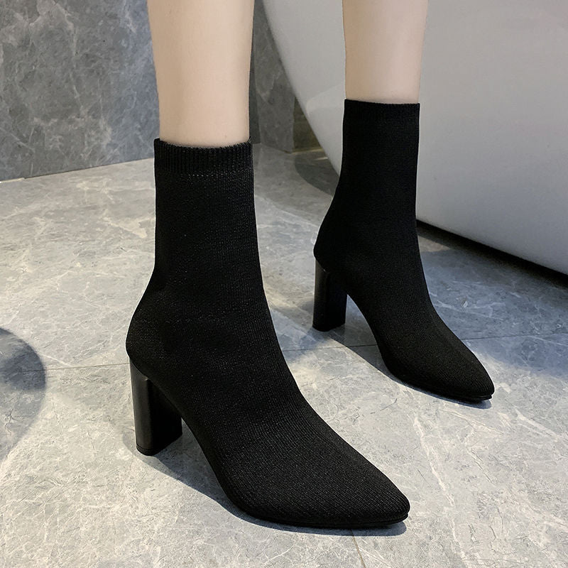 MOJOYCE-Stretch Knit Socks Boots