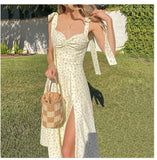 MOJOYCE-Women Summer Sexy y2k Fairy Dress Casual Loose Dress Summer Sleeveless Yellow Print Dress