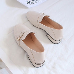 MOJOYCE-Soft Leather Low-heel Mid-heel  Shoes