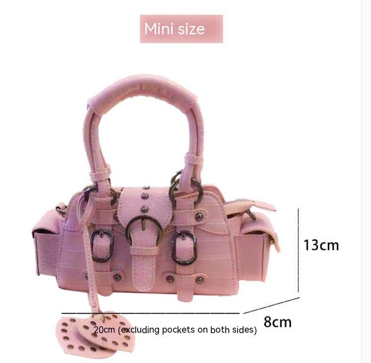 MOJOYCE-Buckle Babe Pink Shoulder Bag