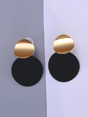 Mojoyce-Metal Split-joint Fashion Earrings