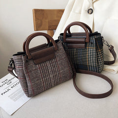 MOJOYCE-trend color contrast check small square bag