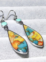 Mojoyce-Retro Colorful Glass Earrings