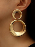 Mojoyce-Statement Hollow Solid Color Geometric Earrings Accessories