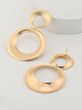 Mojoyce-Statement Hollow Solid Color Geometric Earrings Accessories