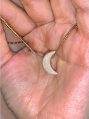 Mojoyce-Original Crescent Moon 2pieces Necklace