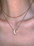 Mojoyce-Original Crescent Moon 2pieces Necklace