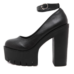 MOJOYCE-Thick-Heeled High Shoes