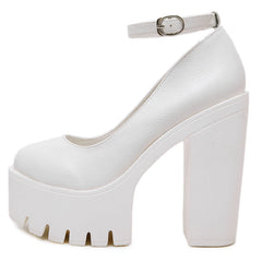 MOJOYCE-Thick-Heeled High Shoes