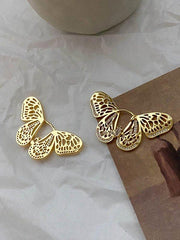 Mojoyce-Original Stylish Butterfly Shaped Diamond Earrings