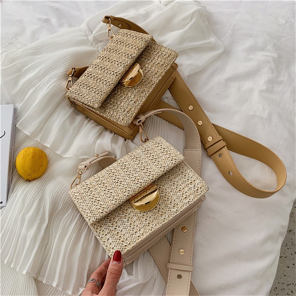 MOJOYCE-Woven small square bag