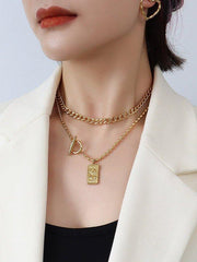 Mojoyce-Fashion Solid Color Geometry Necklace Accessories