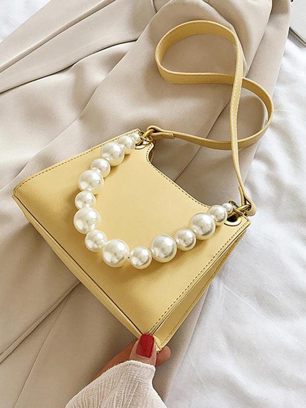 Mojoyce-Simple Pearl Shoulder Bag