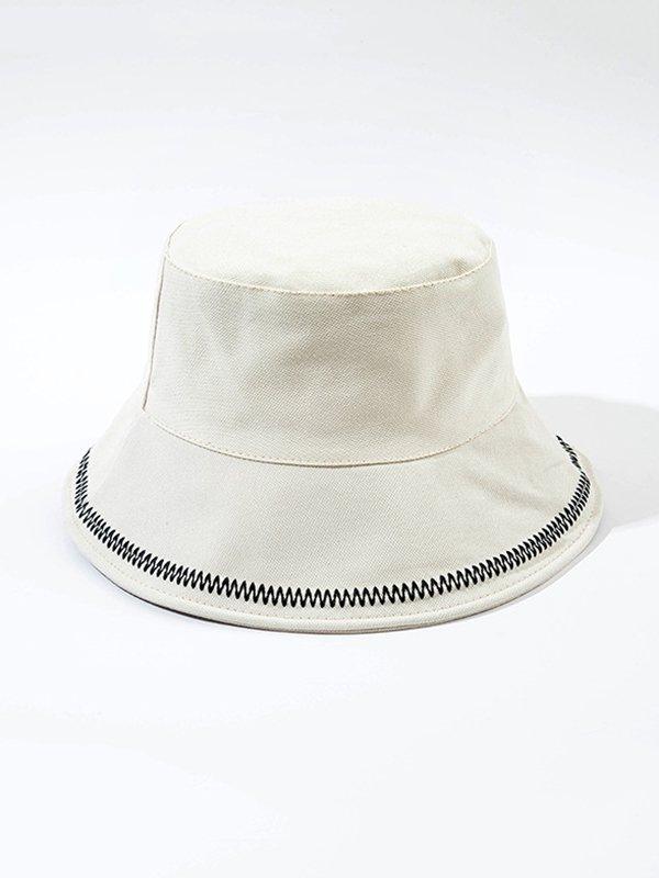 Mojoyce-Chic Original Stitched Solid Color Casual Fisherman Hat