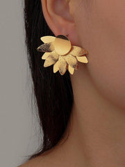 Mojoyce-Original Chic Alloy Matte Flower Earrings