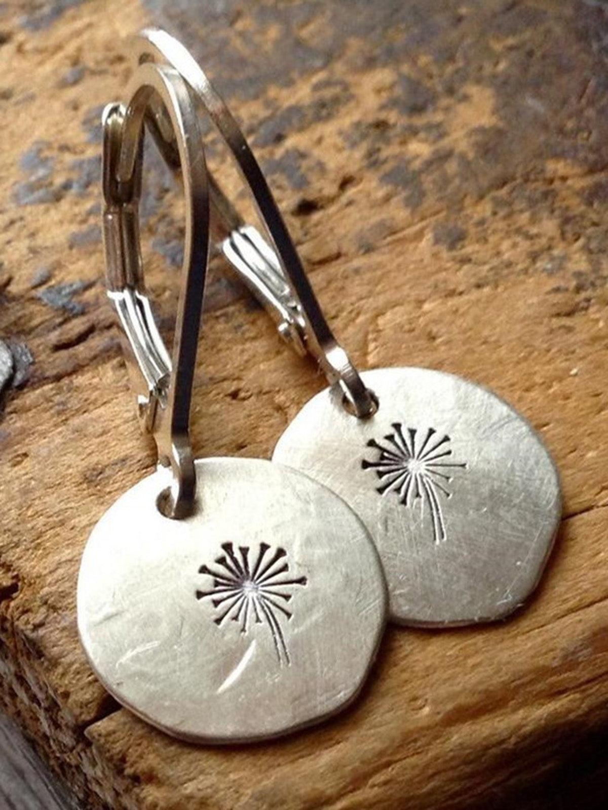 Mojoyce-Simple Retro Dandelion Earrings