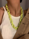 Mojoyce-Simple Punk Solid Color Geometric Necklaces