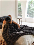 Mojoyce-Soft Thickened Faux Rabbit Fur Sofa Blanket