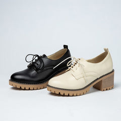 MOJOYCE-Leather Autumn Single Shoes