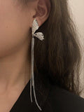Mojoyce-Original Metal Butterfly Tassels Earrings